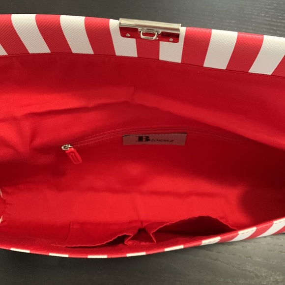 Browns red and white striped clutch - Picture 7 of 11